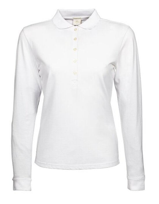 TJ146 Womens Luxury Stretch Long Sleeve Polo