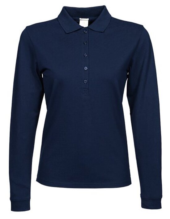 TJ146 Womens Luxury Stretch Long Sleeve Polo