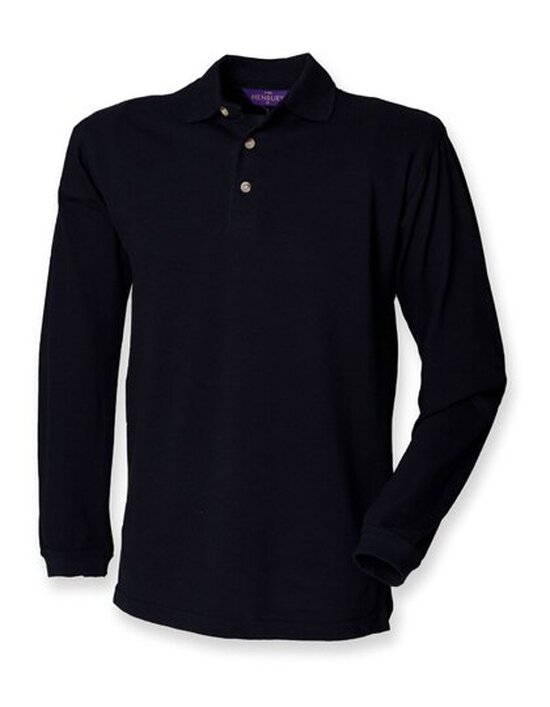 Long Sleeved Cotton Piqué Polo Shirt