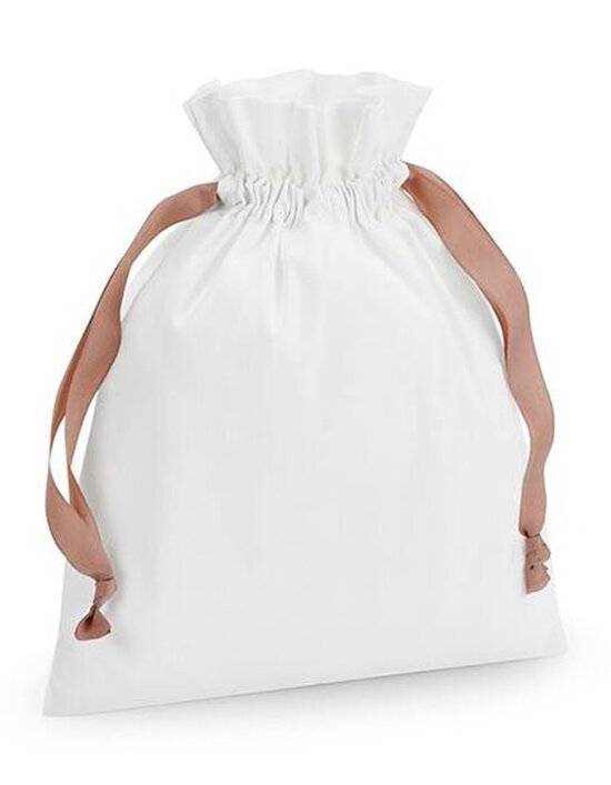 WM121 Cotton Gift Bag with Ribbon Drawstring