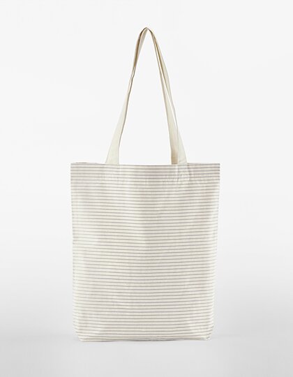WM251 Westford Mill Striped Organic Cotton Bag