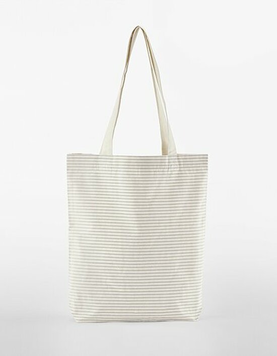 WM251 Westford Mill Striped Organic Cotton Bag