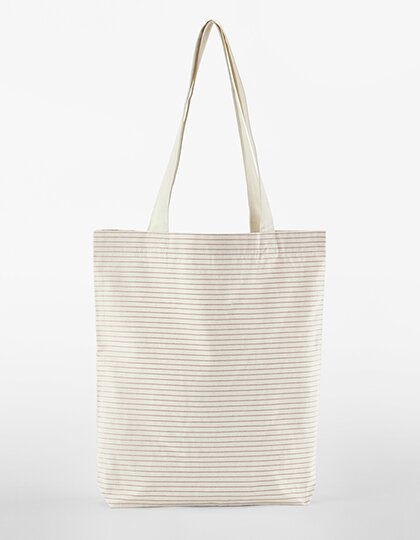 WM251 Westford Mill Striped Organic Cotton Bag