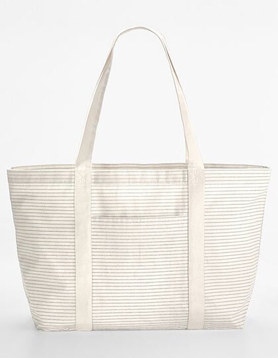 WM255 Westford Mill Striped Organic Cotton Shopper