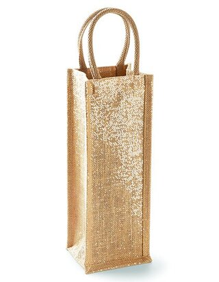 Shimmer Jute Bottle Bag