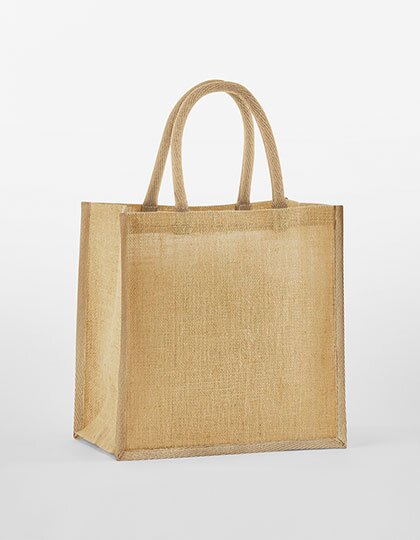 WM477 Westford Mill Natural Starched Jute Mini Gift Bag