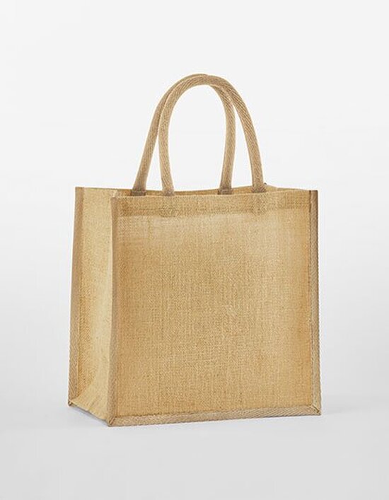 WM477 Westford Mill Natural Starched Jute Mini Gift Bag