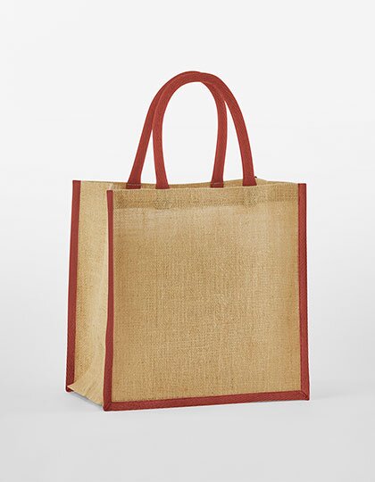 WM477 Westford Mill Natural Starched Jute Mini Gift Bag