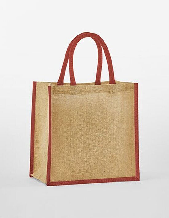 WM477 Westford Mill Natural Starched Jute Mini Gift Bag