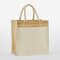 WM483 Westford Mill Cotton Pocket Natural Starched Jute Midi Bag