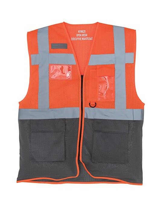 Hi Vis Top Cool Recycled Open Mesh Executive Waistcoat