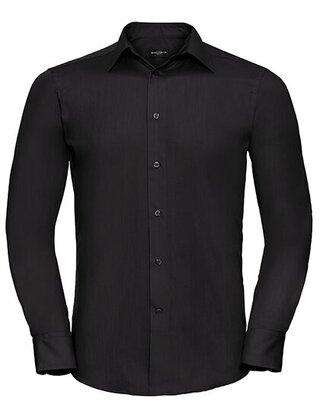 Men`s Long Sleeve Tailored Polycotton Poplin Shirt