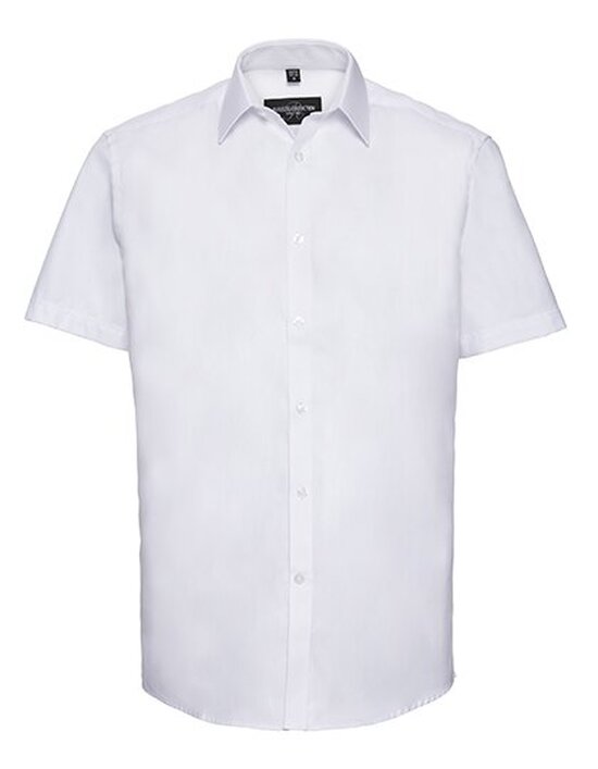 Men`s Short Sleeve Tailored Herringbone Shirt