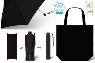 Taschenschirm mit Einkaufstasche SCHIRM & SHOPPER RPET