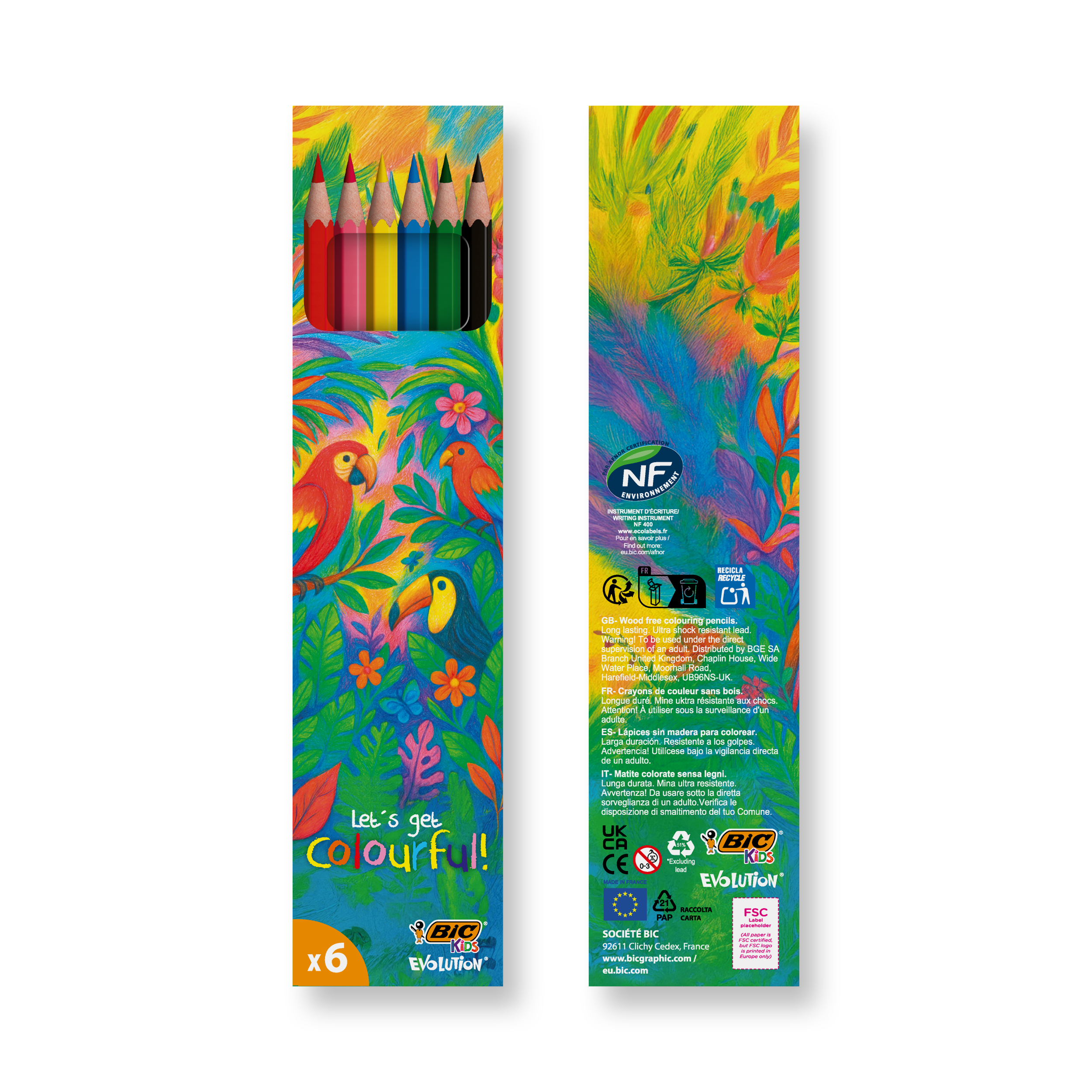 BIC® Kids Evolution® Colouring set x 6 units -Box
