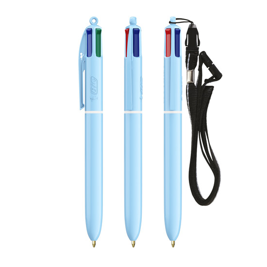 BIC® 4 Colours® Pastell + Schlüsselband