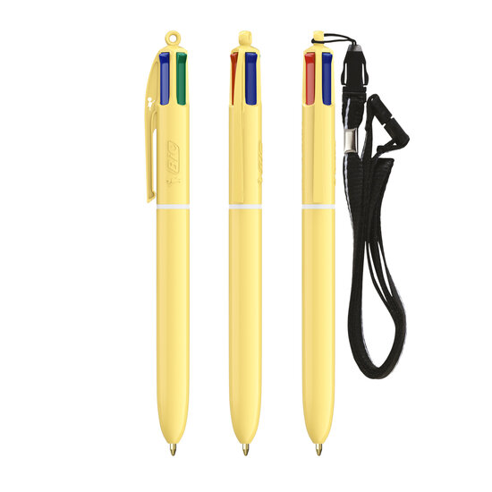 BIC® 4 Colours® Pastell + Schlüsselband