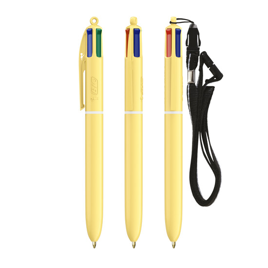 BIC® 4 Colours® Pastell + Schlüsselband