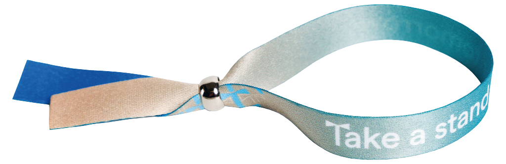 rPET Einlassband eco mit Metallperle